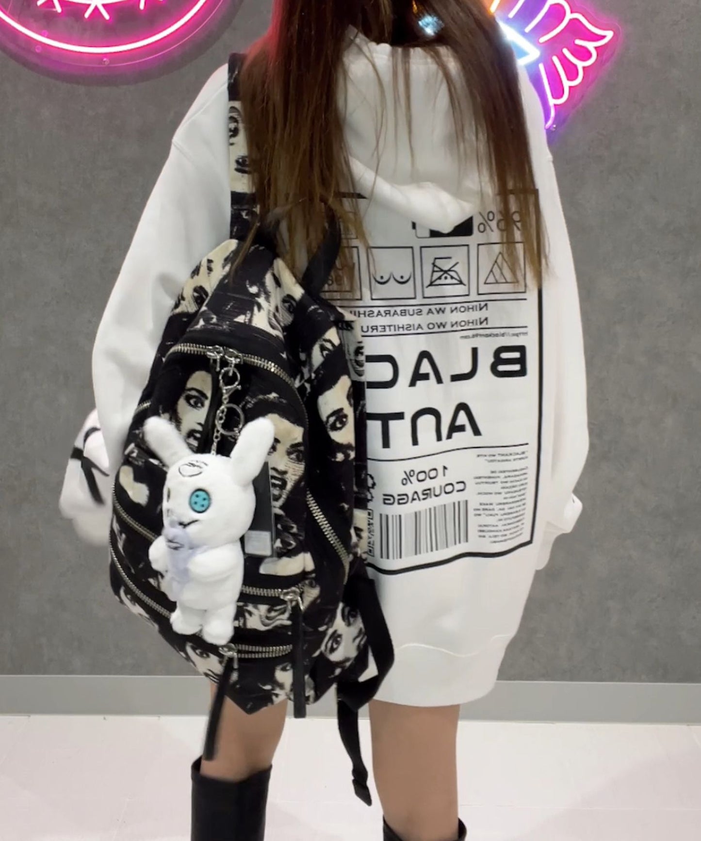 ラベルデザインパーカー / Label Print Hoodie