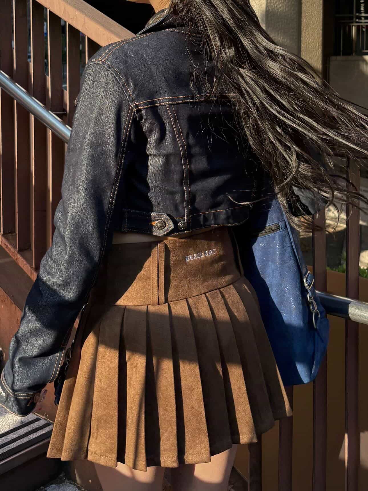 スエードプリーツスカート / Suede Pleated Skirt