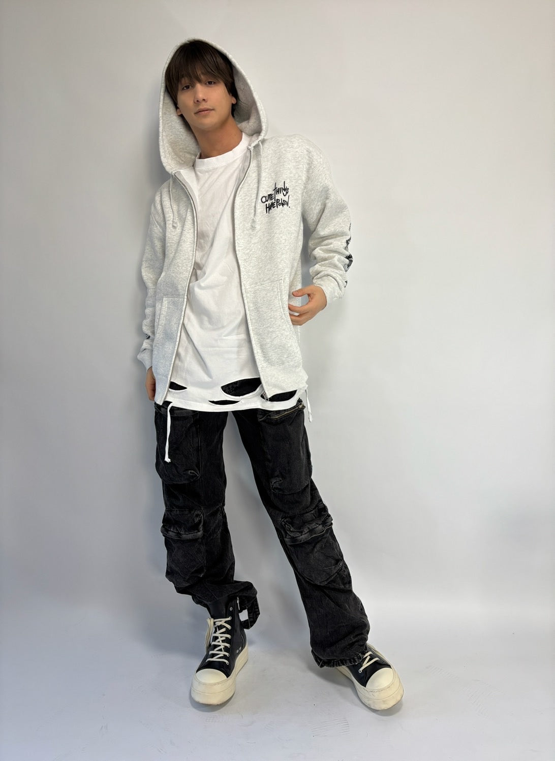 フラワーリップ ジップパーカー | Flower lip zip hoodie