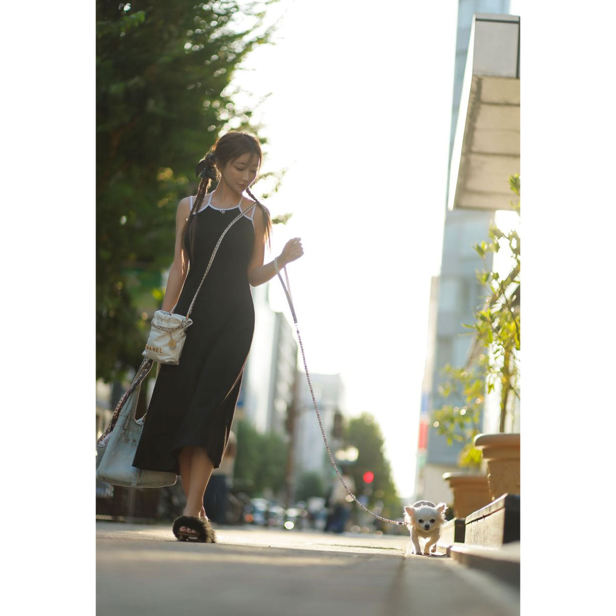 リブニットロングワンピース | Rib knit long dress