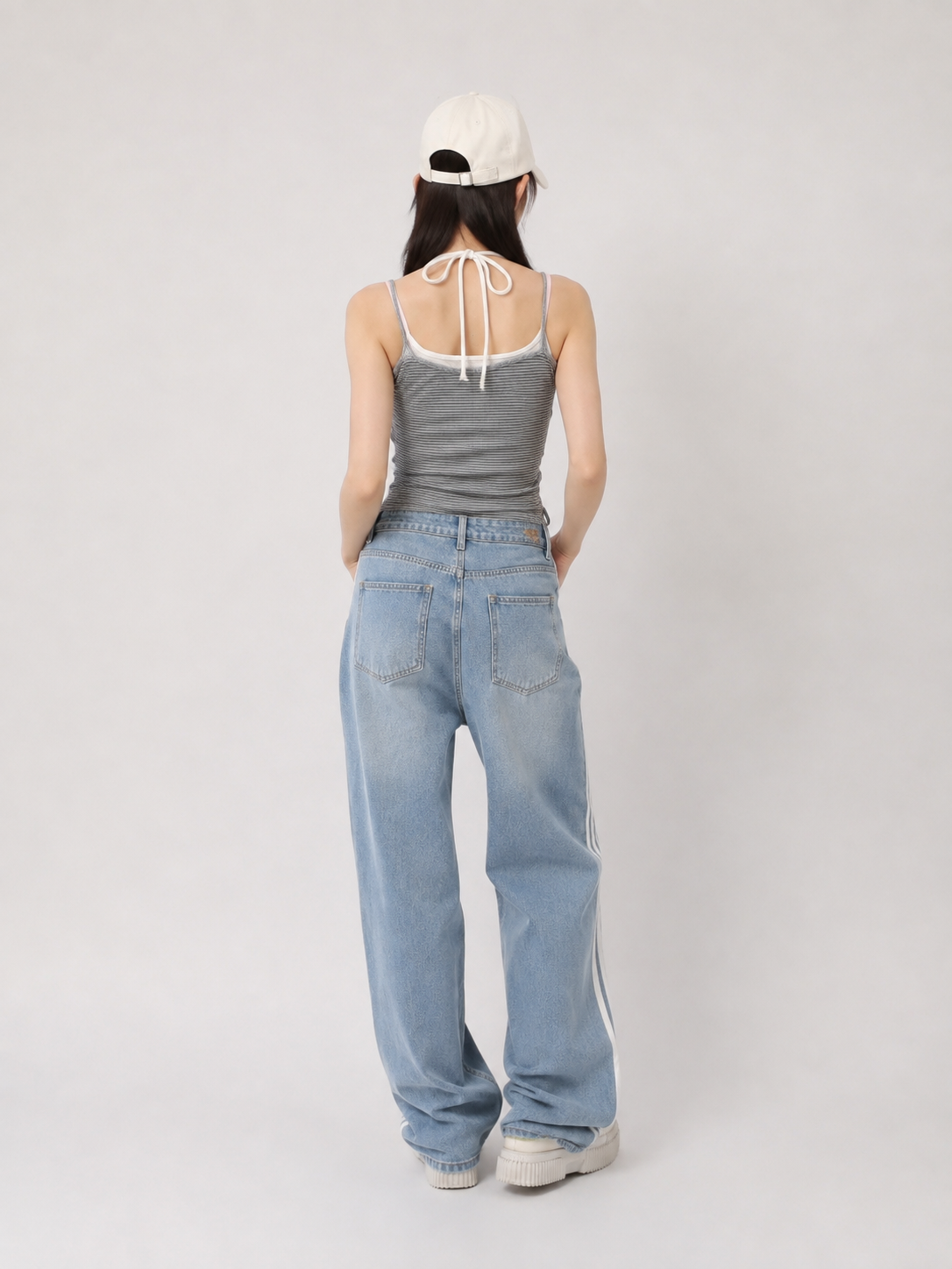 【予約商品】サイドラインワイドデニム / Side Line Wide Denim
