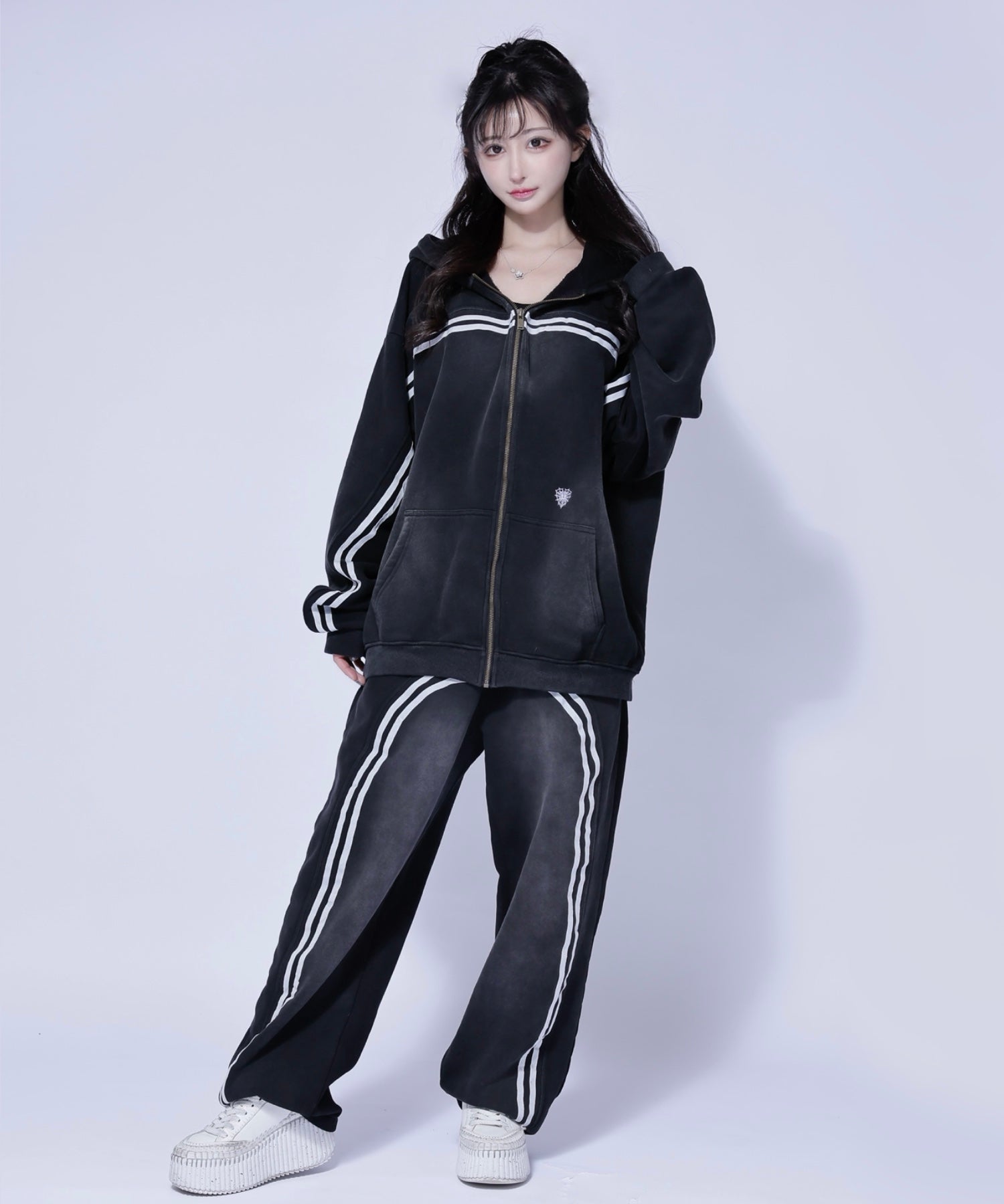 再販】ストリートラインジップパーカー /Street Line Zip Hoodie 再販】ストリートラインジップパーカー /Street Line Zip Hoodie