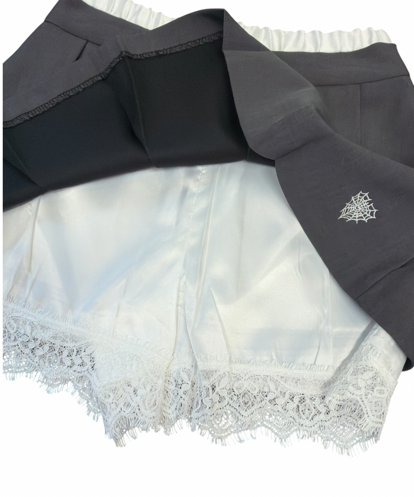 レースレイヤードミニスカート / Lace Layered Mini Skirt