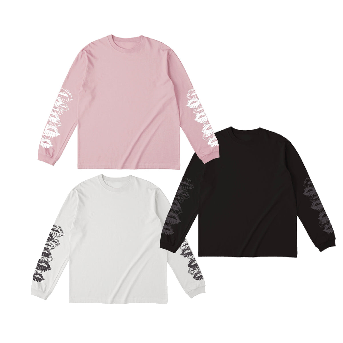 フラワーリップライン ロングTシャツ / Flower Lip Line Long Sleeve T-Shirt