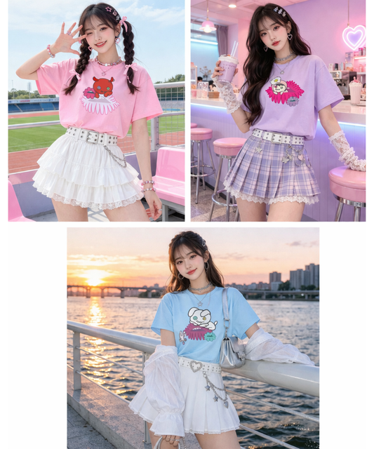 【予約商品】フラワーキャラクターTシャツ /Flower Character T-Shirt