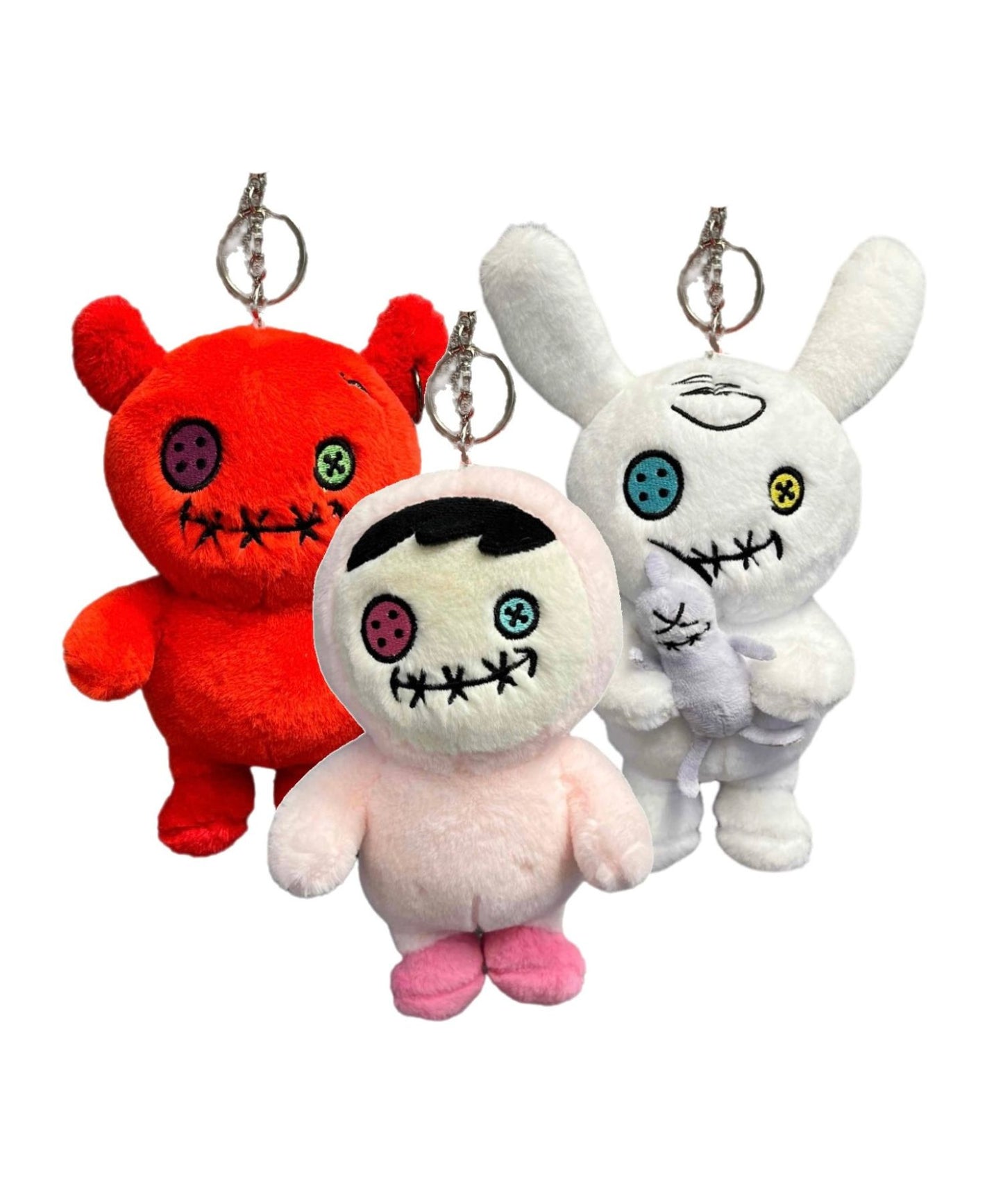 ぬいぐるみキーホルダー 3匹の戦士セット / Stuffed keychain Set