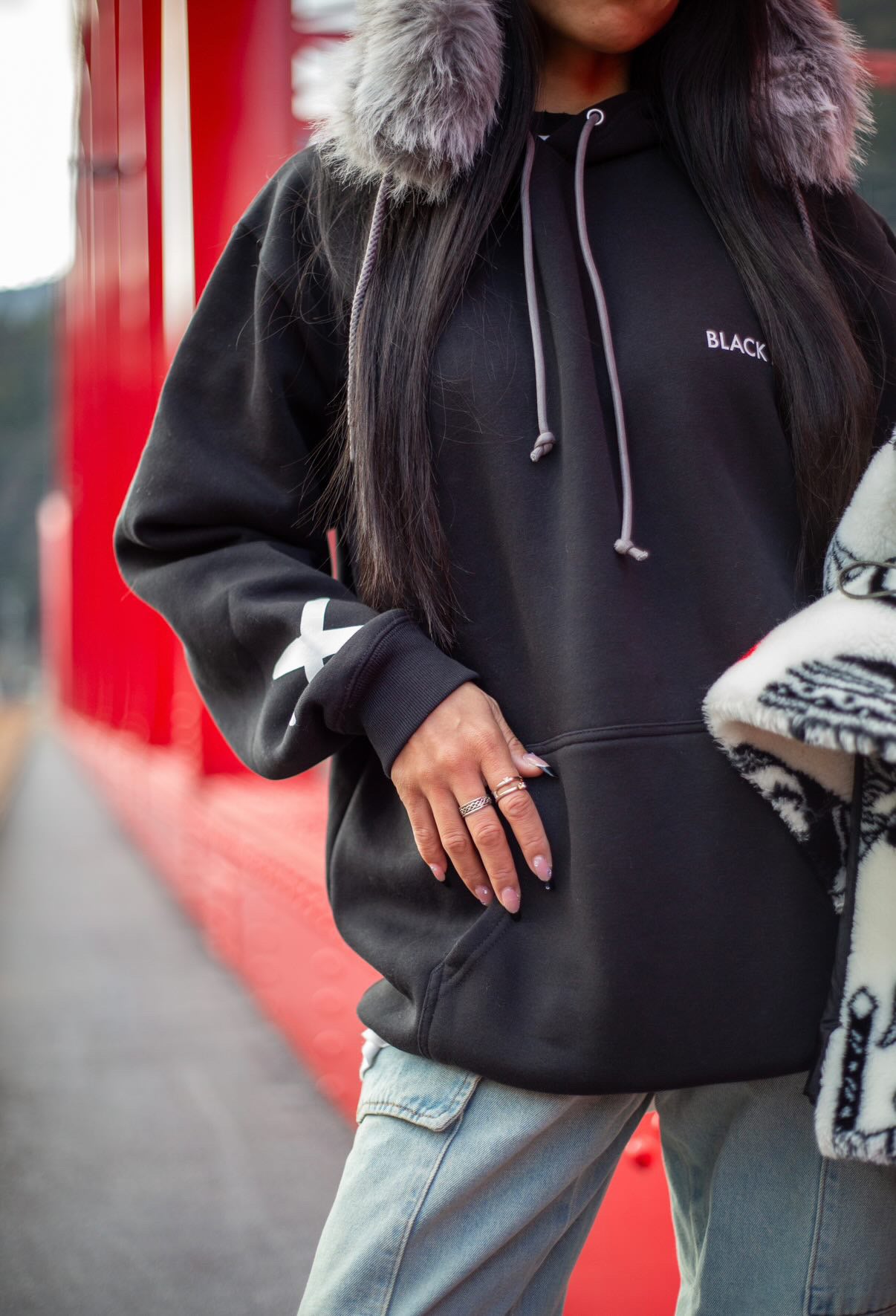 ラベルデザインパーカー / Label Print Hoodie – BLACKANT