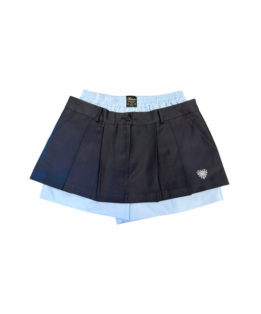 ダブルレイヤープリーツミニスカート / Double Layer Pleated Mini Skirt
