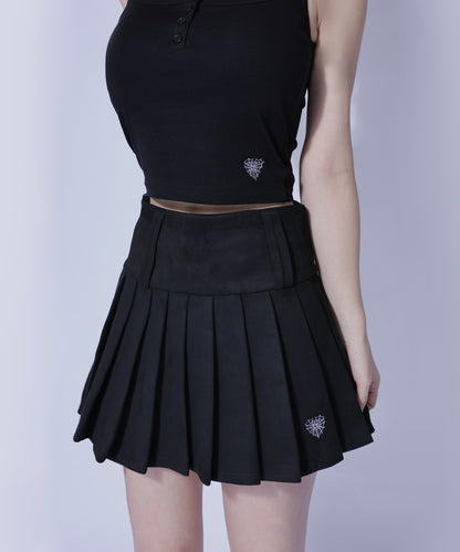 スエードプリーツスカート / Suede Pleated Skirt