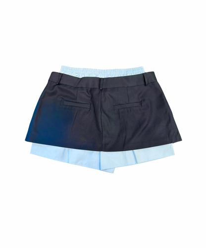 ダブルレイヤープリーツミニスカート / Double Layer Pleated Mini Skirt