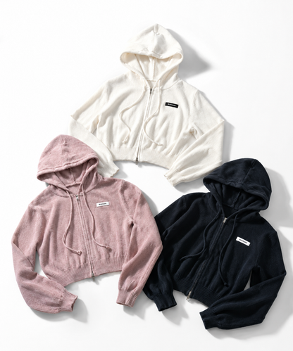 シアーニットフーディ / Sheer Knit Hoodie