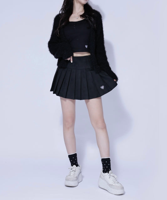 スエードプリーツスカート / Suede Pleated Skirt