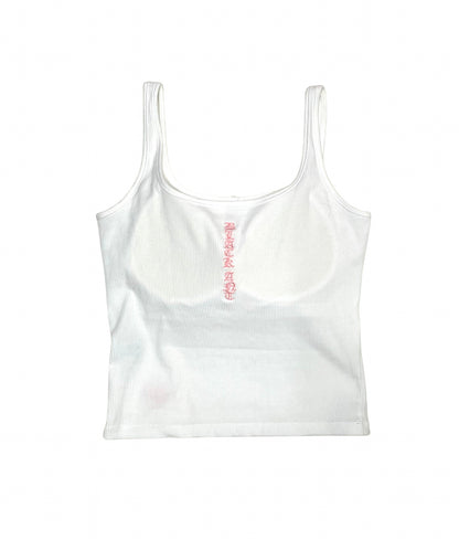 ボタンスクエアタンクトップ | Square Neck Button Tank Top