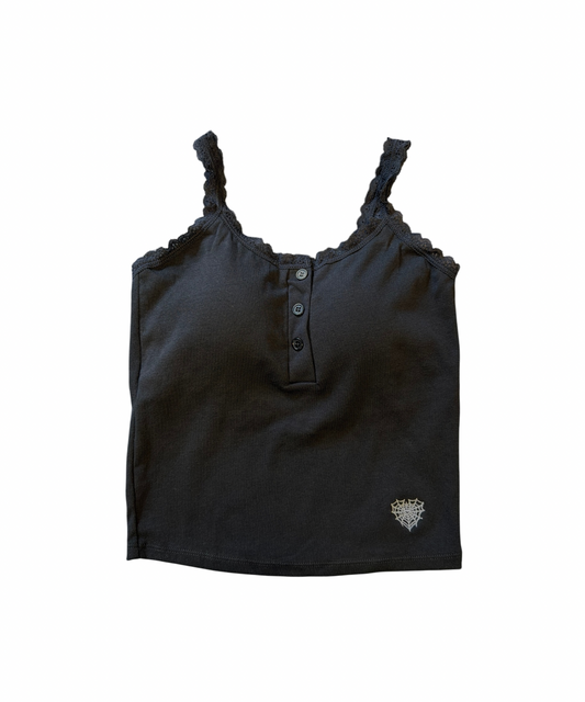 レースボタンキャミソール / Lace Button Camisole