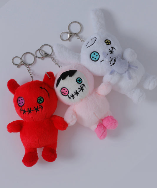 ぬいぐるみキーホルダー 3匹の戦士セット / Stuffed keychain Set