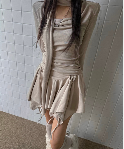 【予約販売】リボンドレープトップス / Ribbon Drape Top